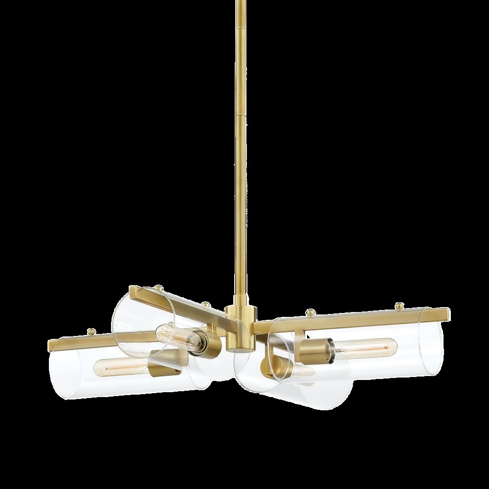 Ariel Chandelier, Aged Brass. Picture 1