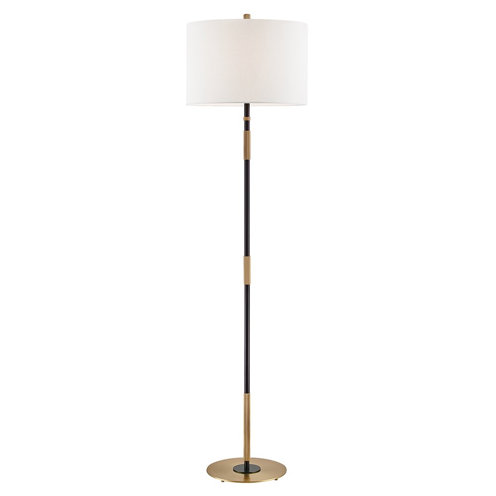 Bowery Floor Lamp, Aged Brass, Old Bronze. Picture 1