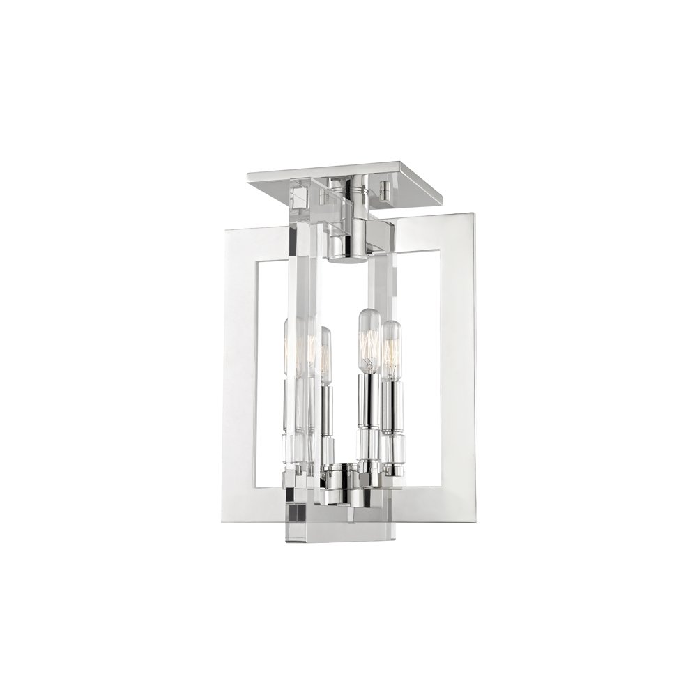 Wellington Semi Flush, Polished Nickel. Picture 1