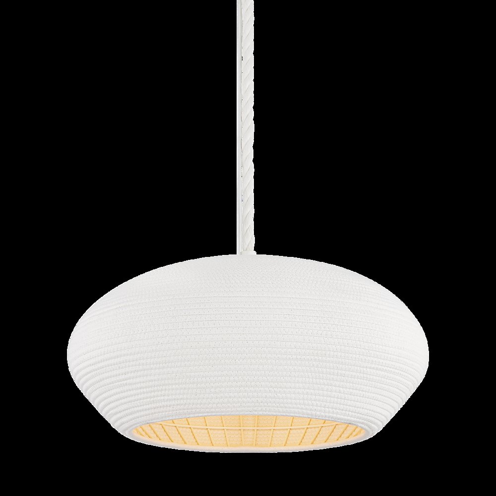 Ferndale Pendant, Gesso White. Picture 1