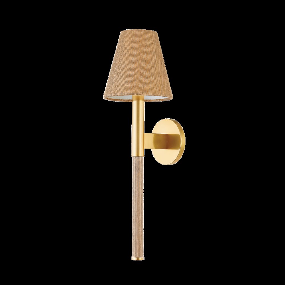 Lindenwood Wall Sconce, Aged Brass. Picture 1