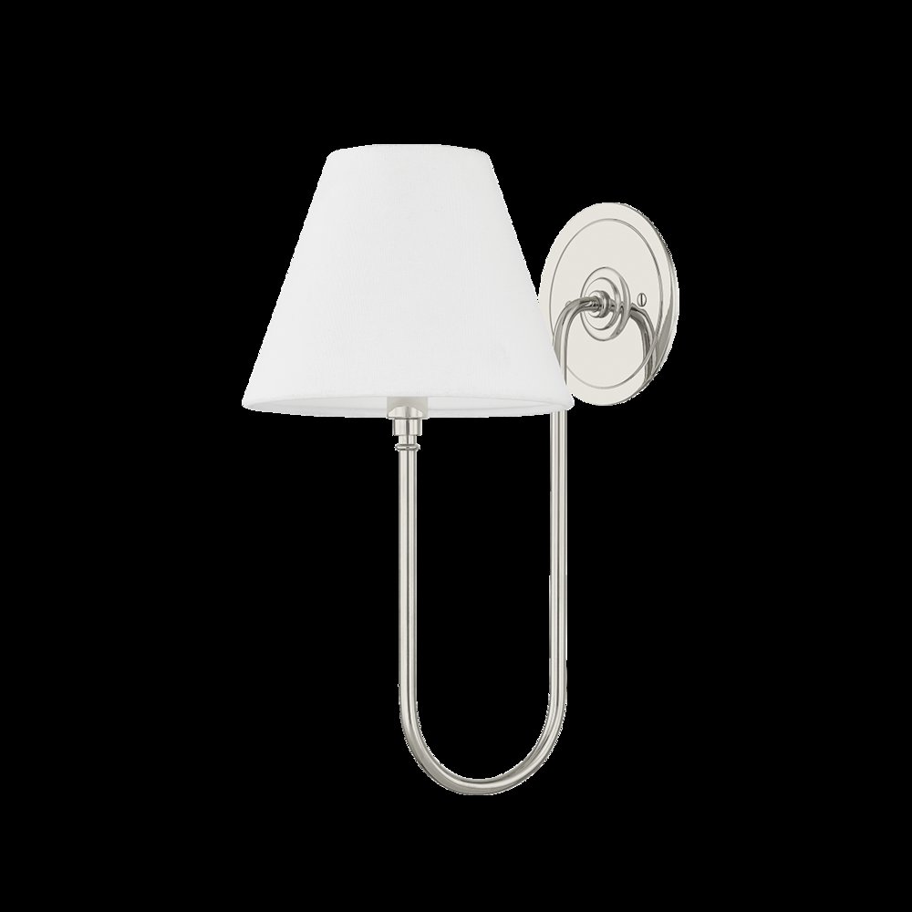Hawthorne Wall Sconce, Polished Nickel. Picture 1