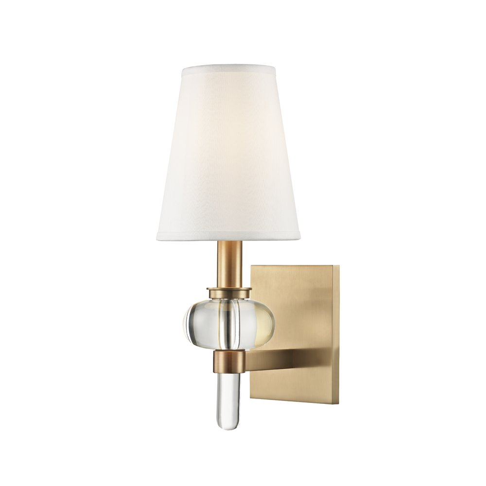 Luna Wall Sconce, Aged Brass. Picture 1