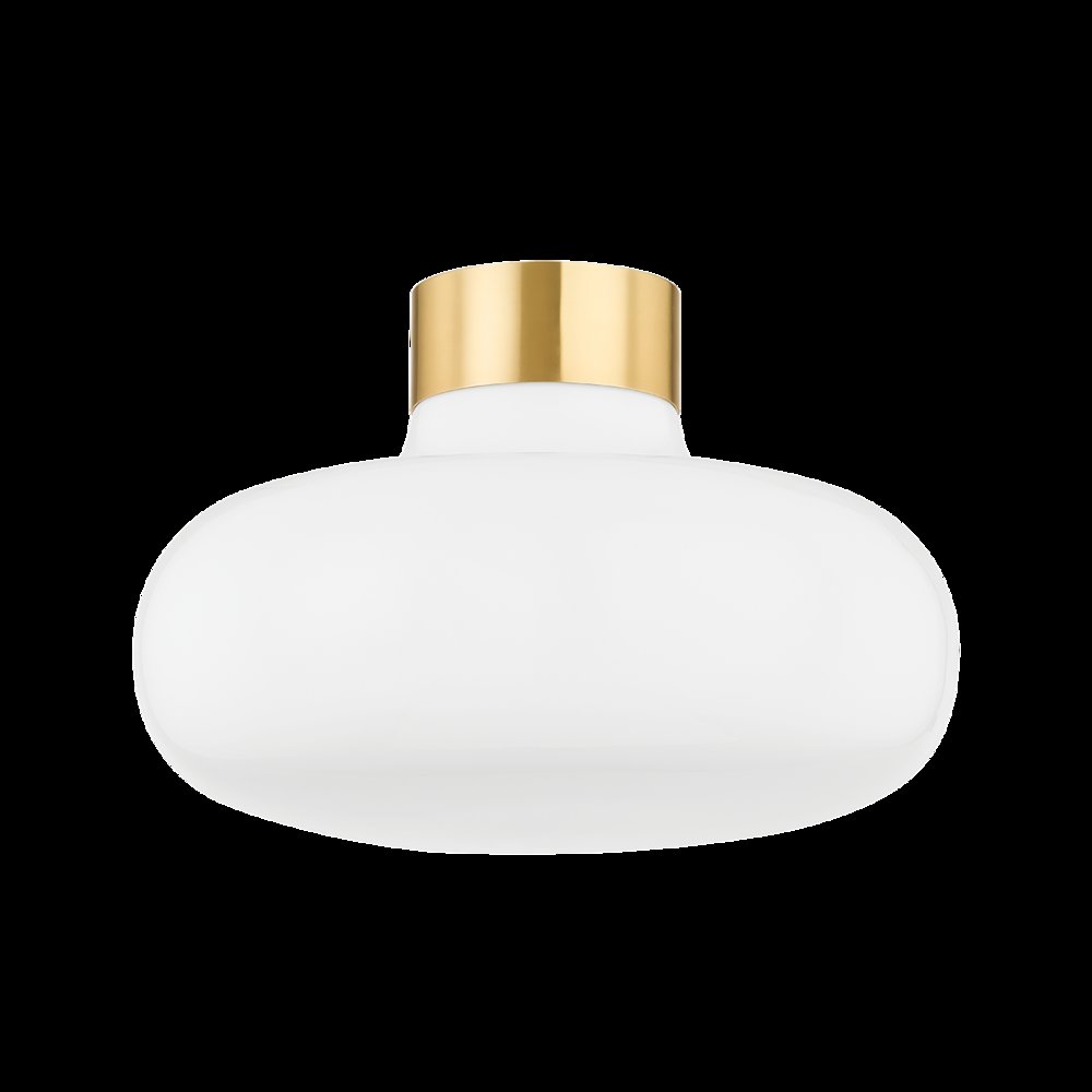 Eliana Flush Mount, Aged Brass. Picture 1