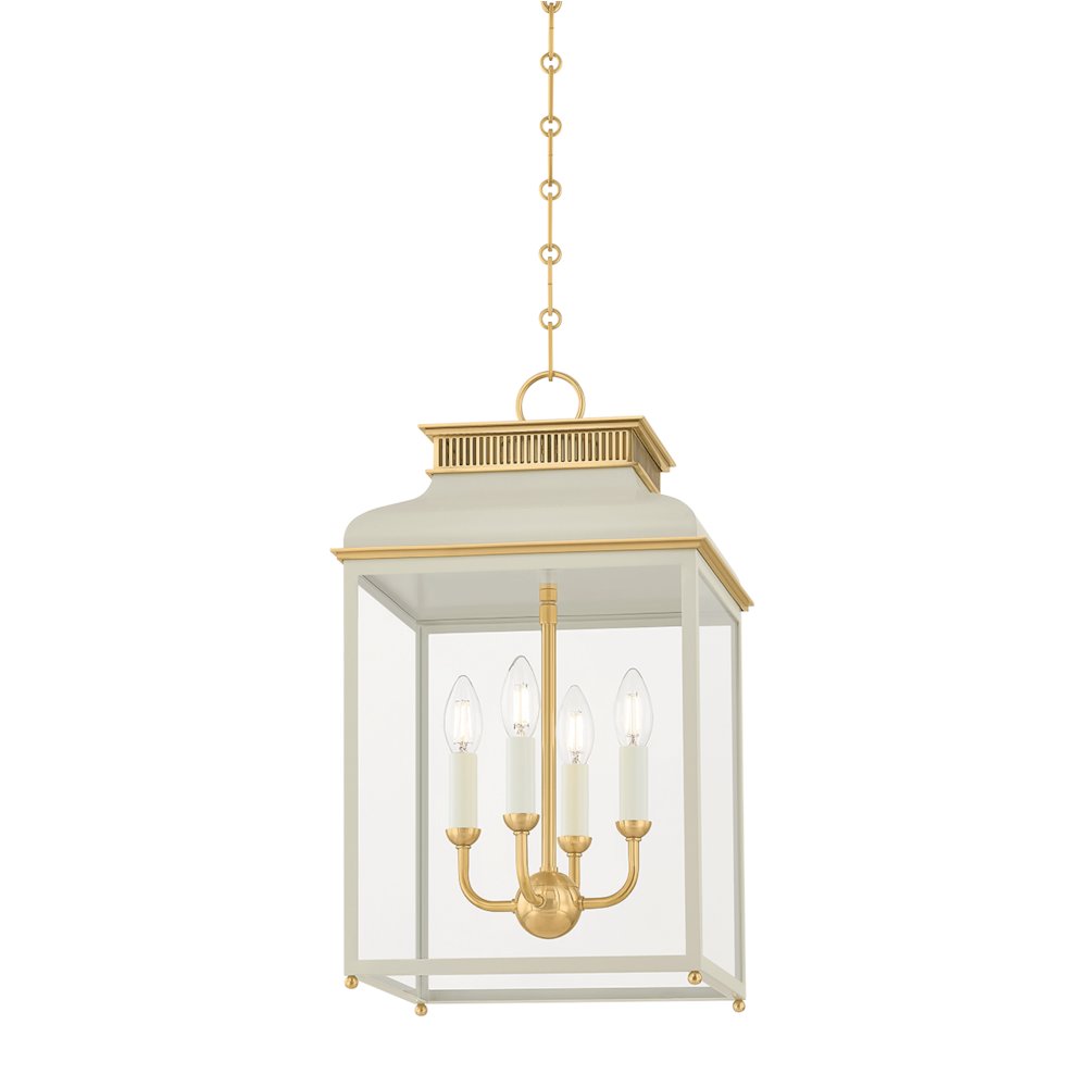 Houghton Lantern, Aged Brass. Picture 1