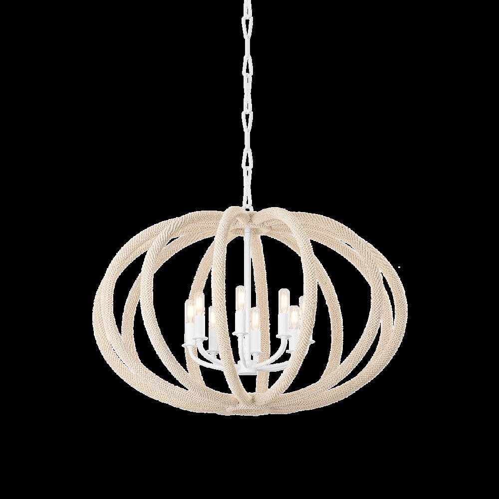 Lewiston Chandelier, White Plaster. Picture 1