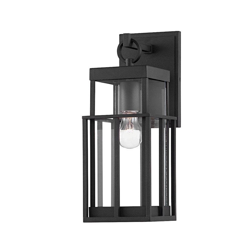 Longport Exterior Wall Sconce, Texture Black. Picture 1