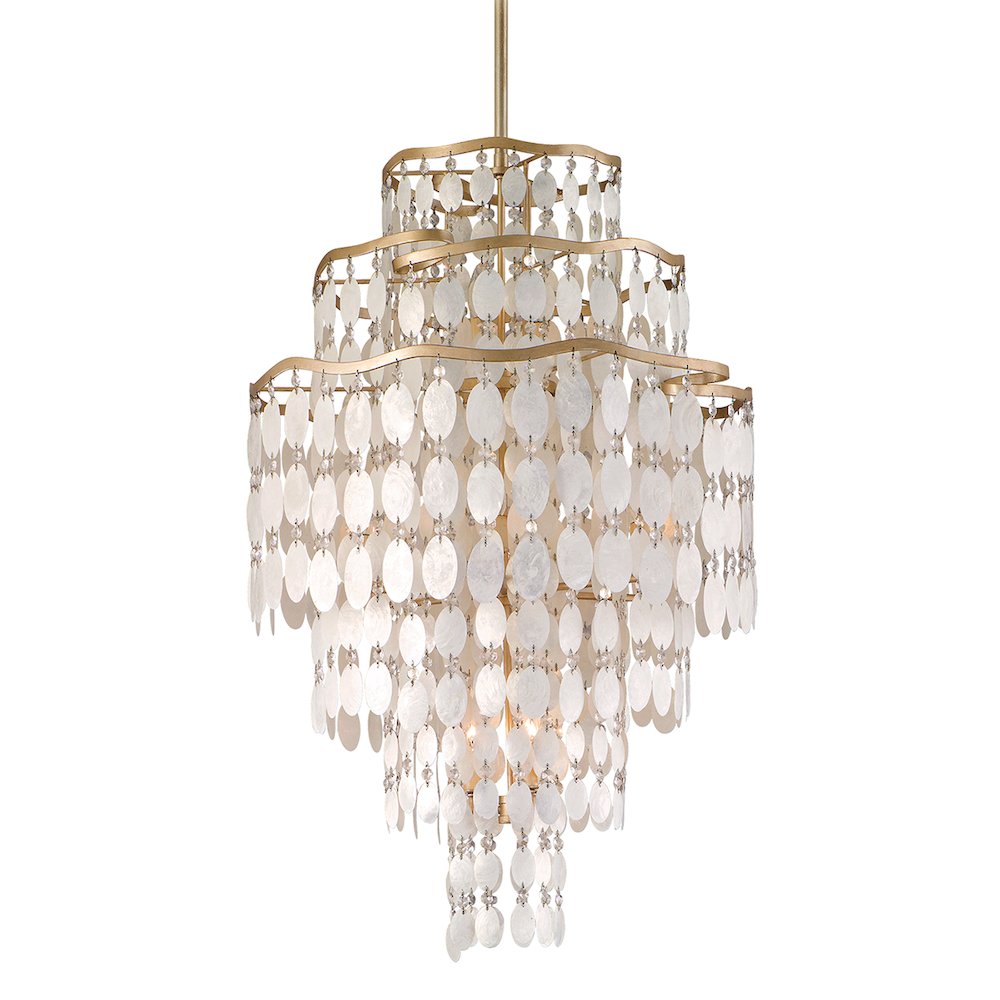 Dolce Chandelier, Champagne Leaf. Picture 1