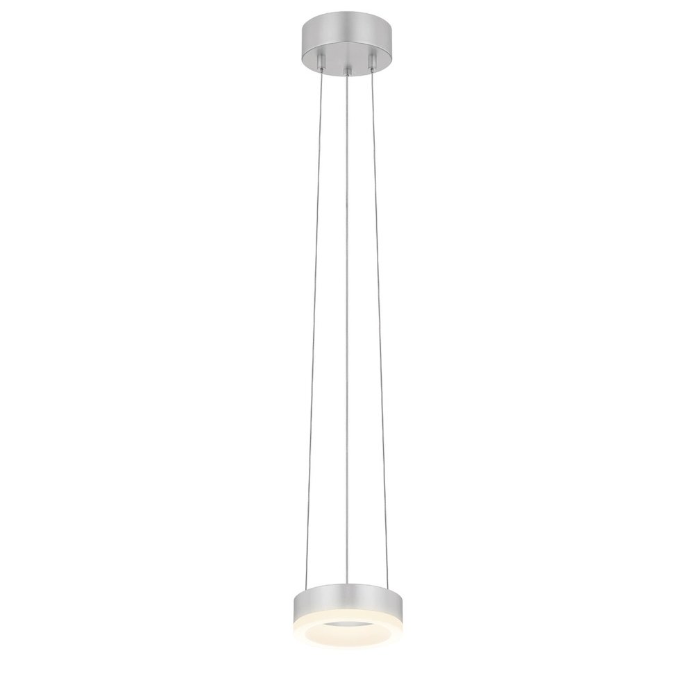 Corona Pendant, Bright Satin Aluminum. Picture 1