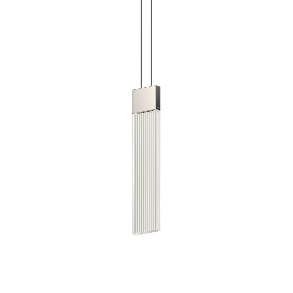 V Panels Pendant, Polished Chrome. Picture 1