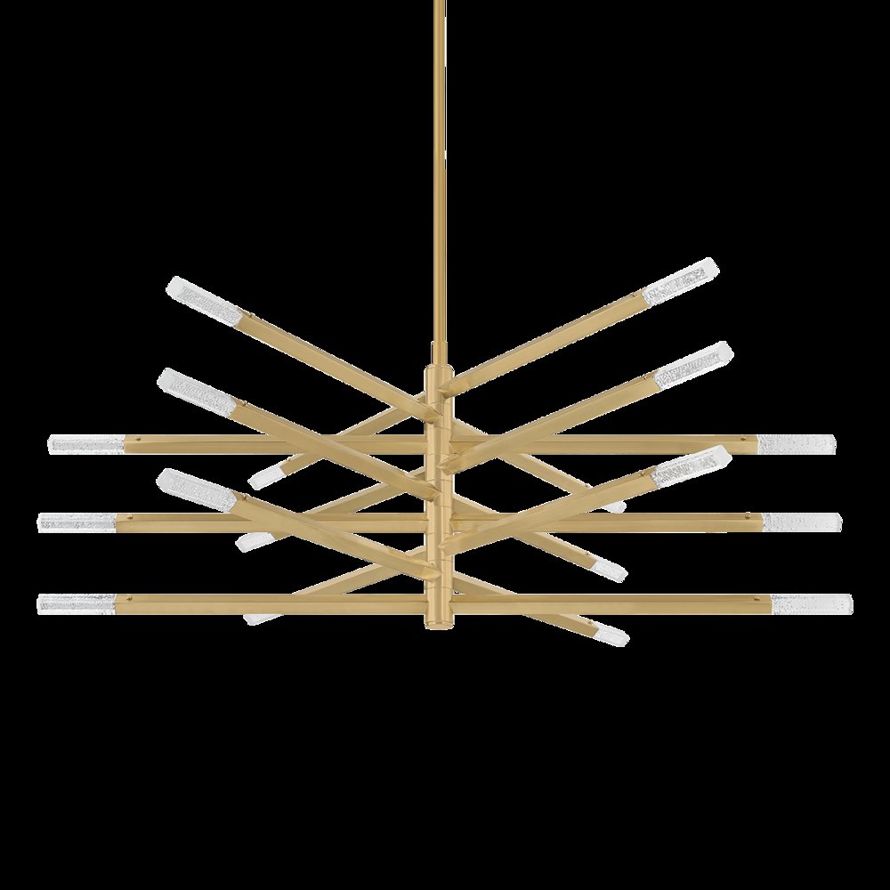 Strasbourg Chandelier, Vintage Brass. Picture 1