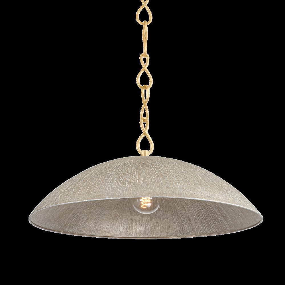Eve Pendant, Vintage Gold Leaf. Picture 1