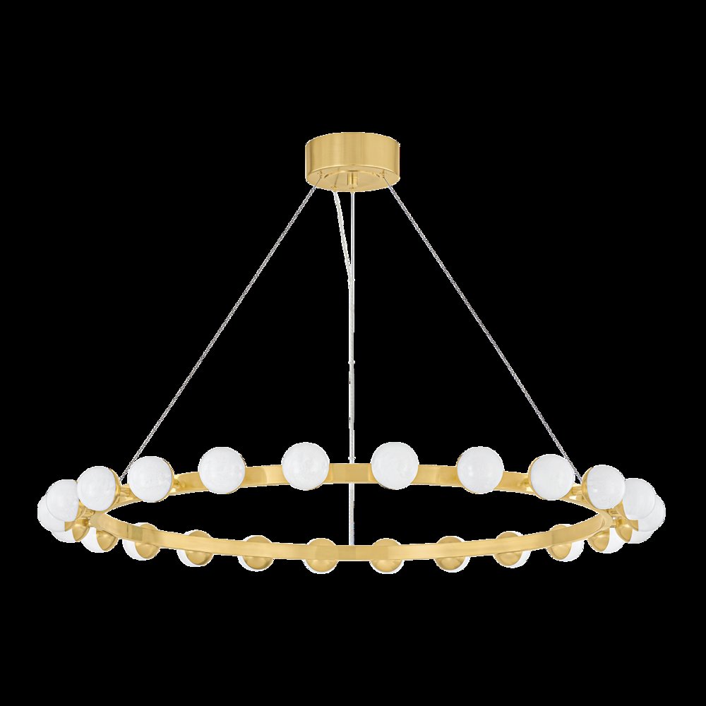 Linus Chandelier, Vintage Brass. Picture 1