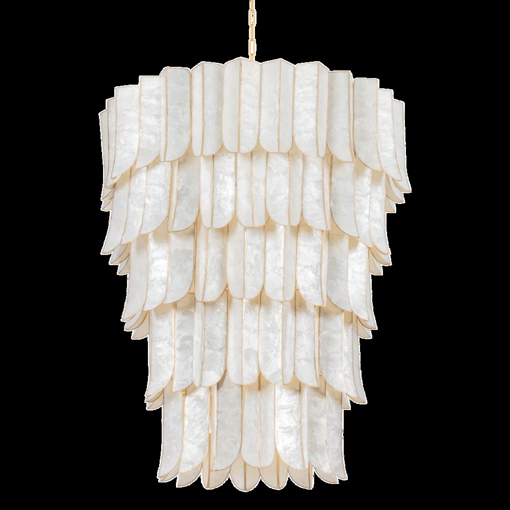 Cartagena Chandelier, Vintage Gold Leaf. Picture 1