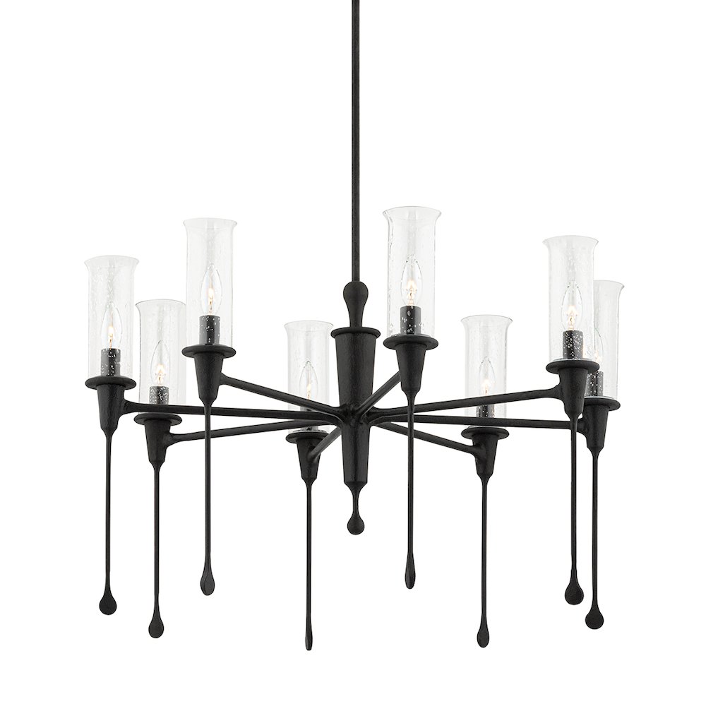 Chisel Chandelier, Black Iron. Picture 1
