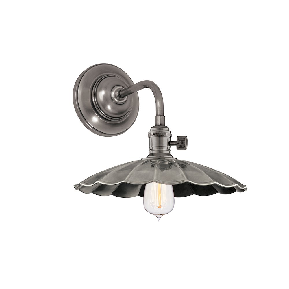 Heirloom Wall Sconce, Historic Nickel. Picture 1