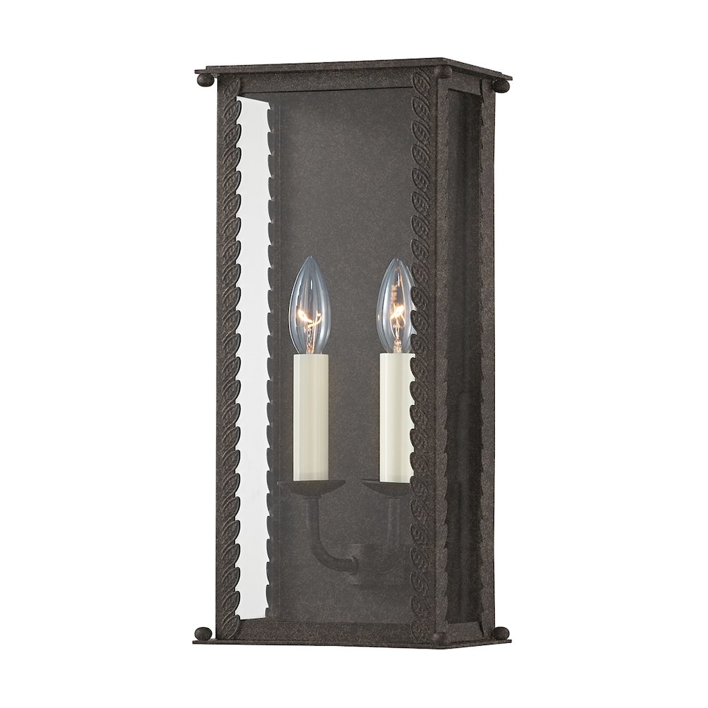 Zuma Exterior Wall Sconce, French Iron. Picture 1