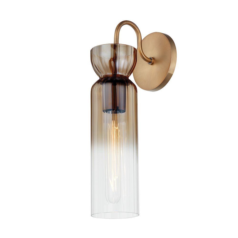 Julian Wall Sconce, Patina Brass. Picture 1