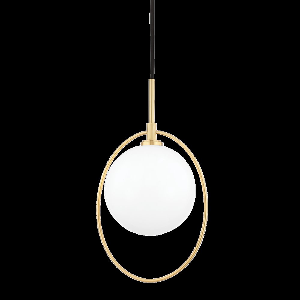 Babette Pendant, Aged Brass. Picture 1