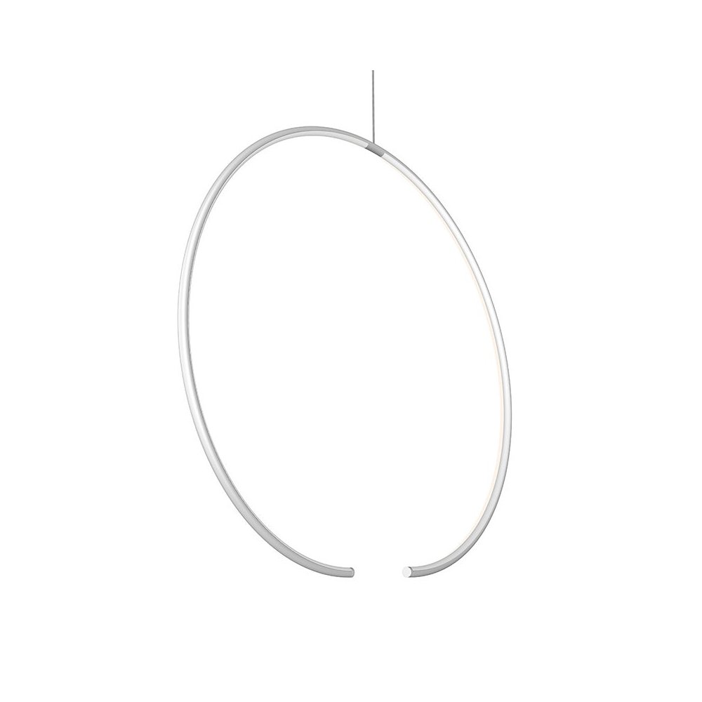 Torc Pendant, Satin White. Picture 1
