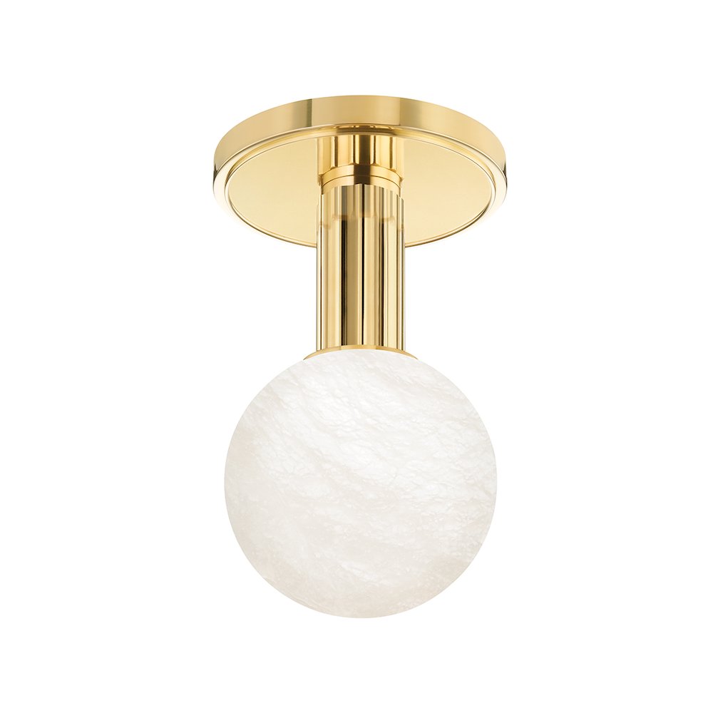 Murray Hill Flush Mount, Aged Brass. Picture 1