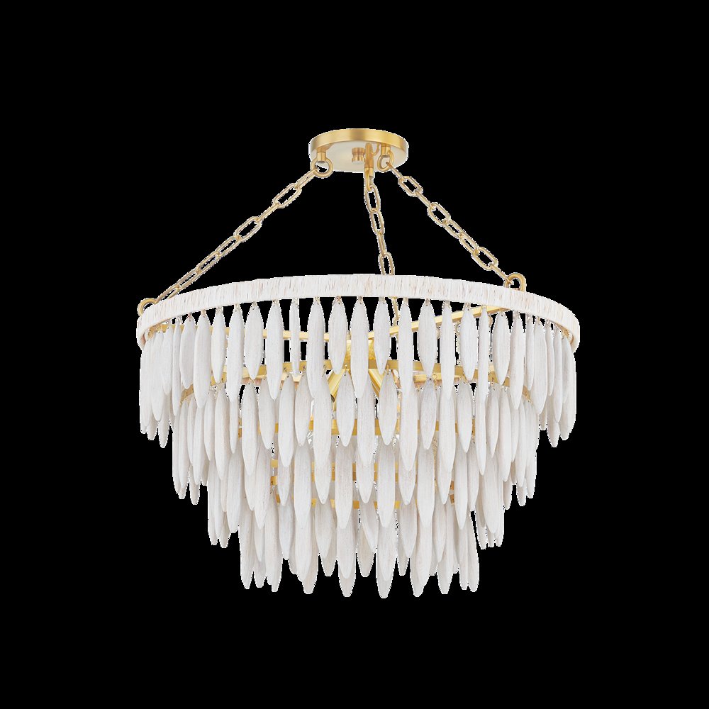 Tiffany Chandelier, Aged Brass. Picture 1