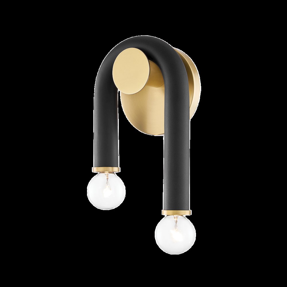 Whit Wall Sconce, Aged Brass. Picture 1