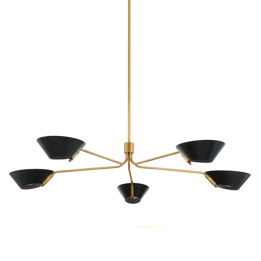 Sacramento Chandelier, Patina Brass. Picture 1