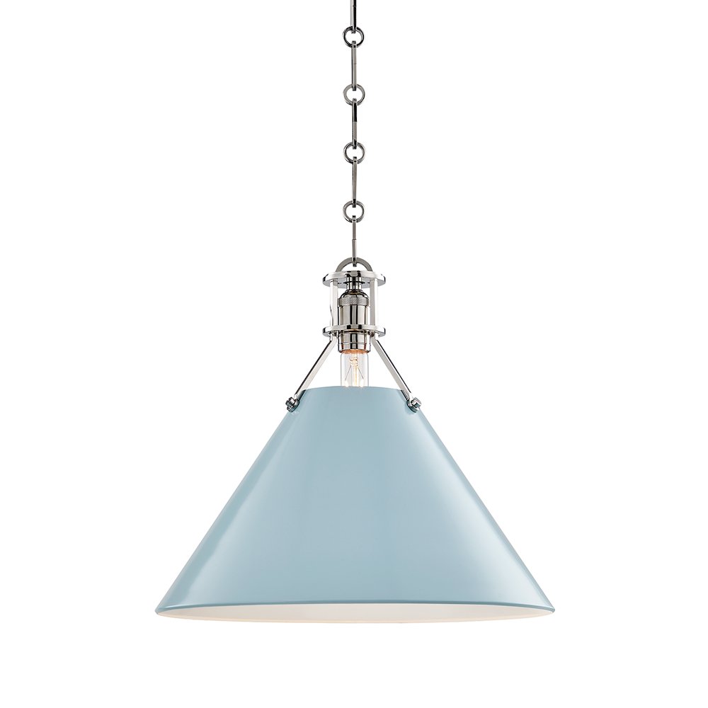 Painted No.2 Pendant, Polished Nickel. Picture 1