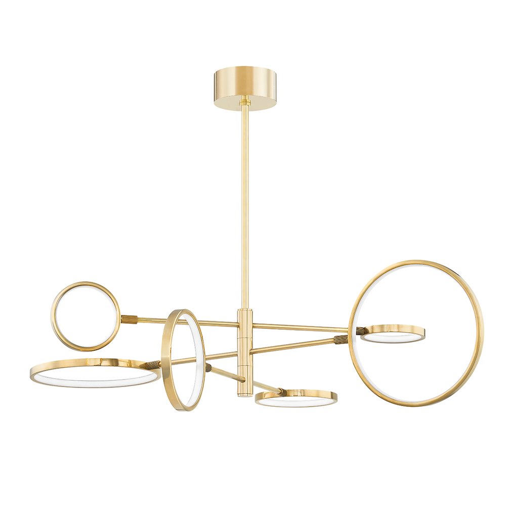 Saturn Chandelier, Aged Brass. Picture 1