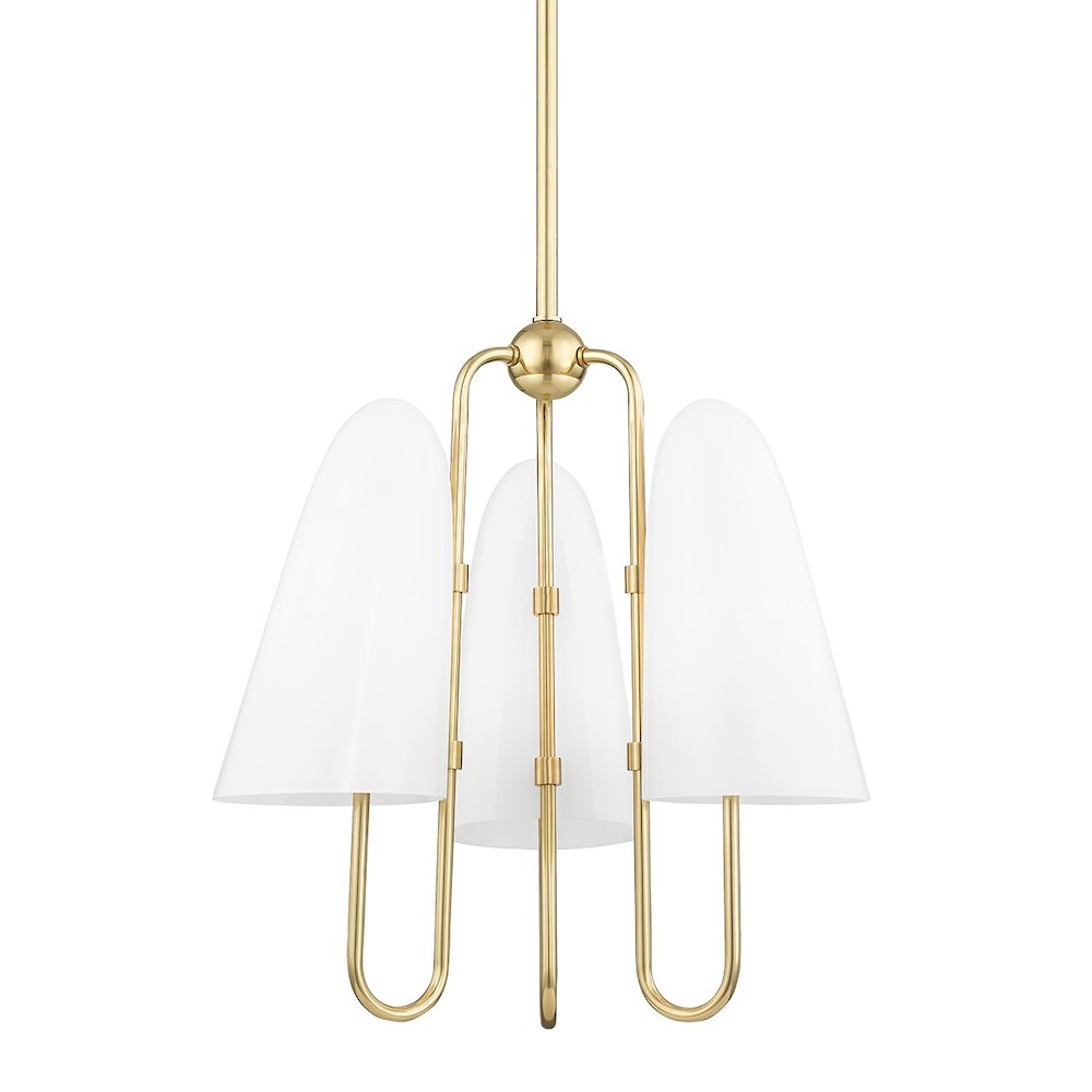 Slate Hill Chandelier In Aged Brass Color. Picture 1