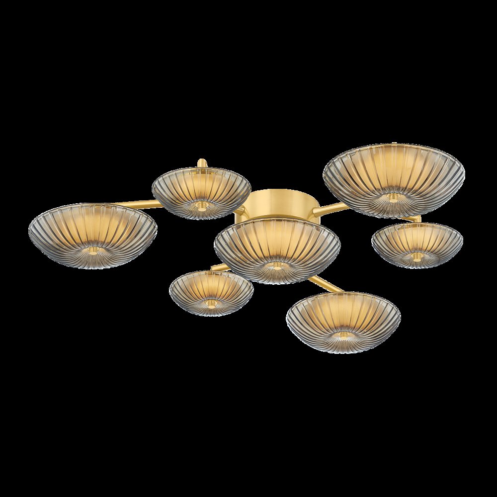 Birmingham Flush Mount, Vintage Polished Brass. Picture 1