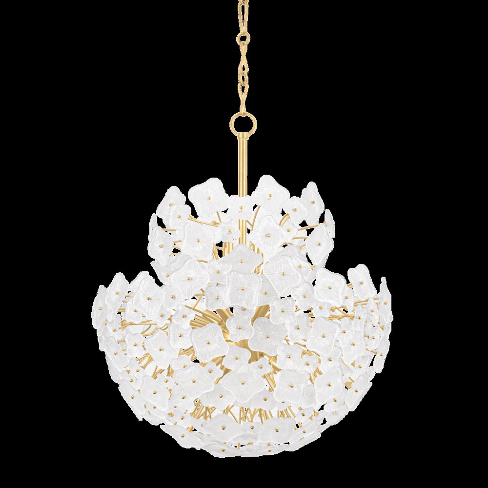 Barrytown Chandelier, Vintage Gold Leaf. Picture 1