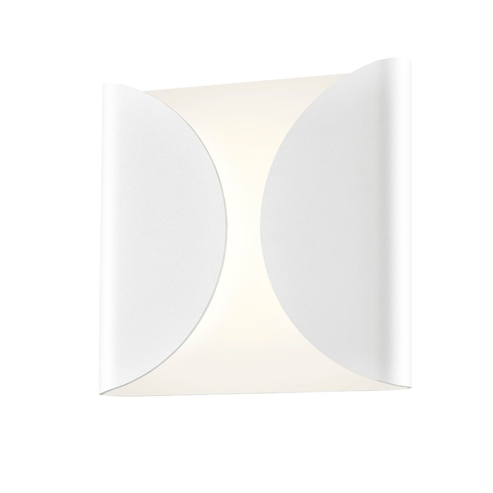 Folds Wall Sconce, Texture White. Picture 1