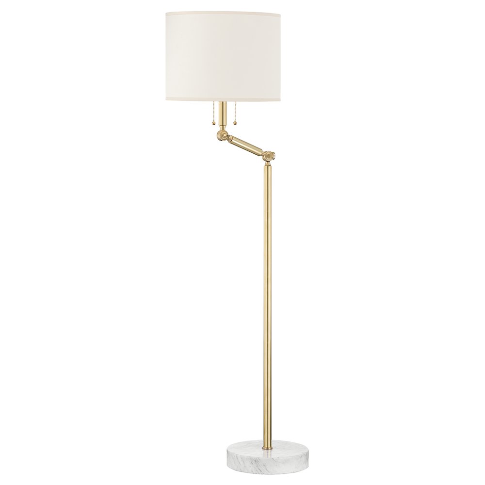 Essex Floor Lamp, Aged Brass. Picture 1