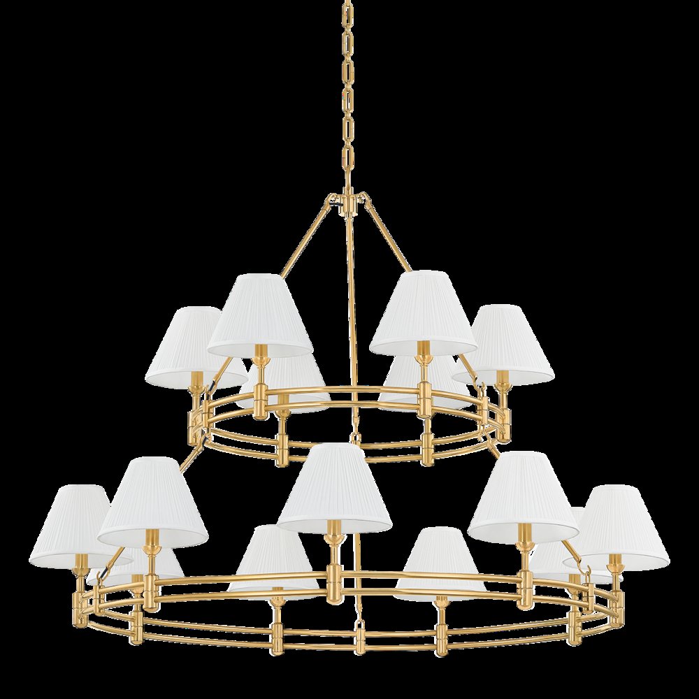 Howard Chandelier, Aged Brass. Picture 1