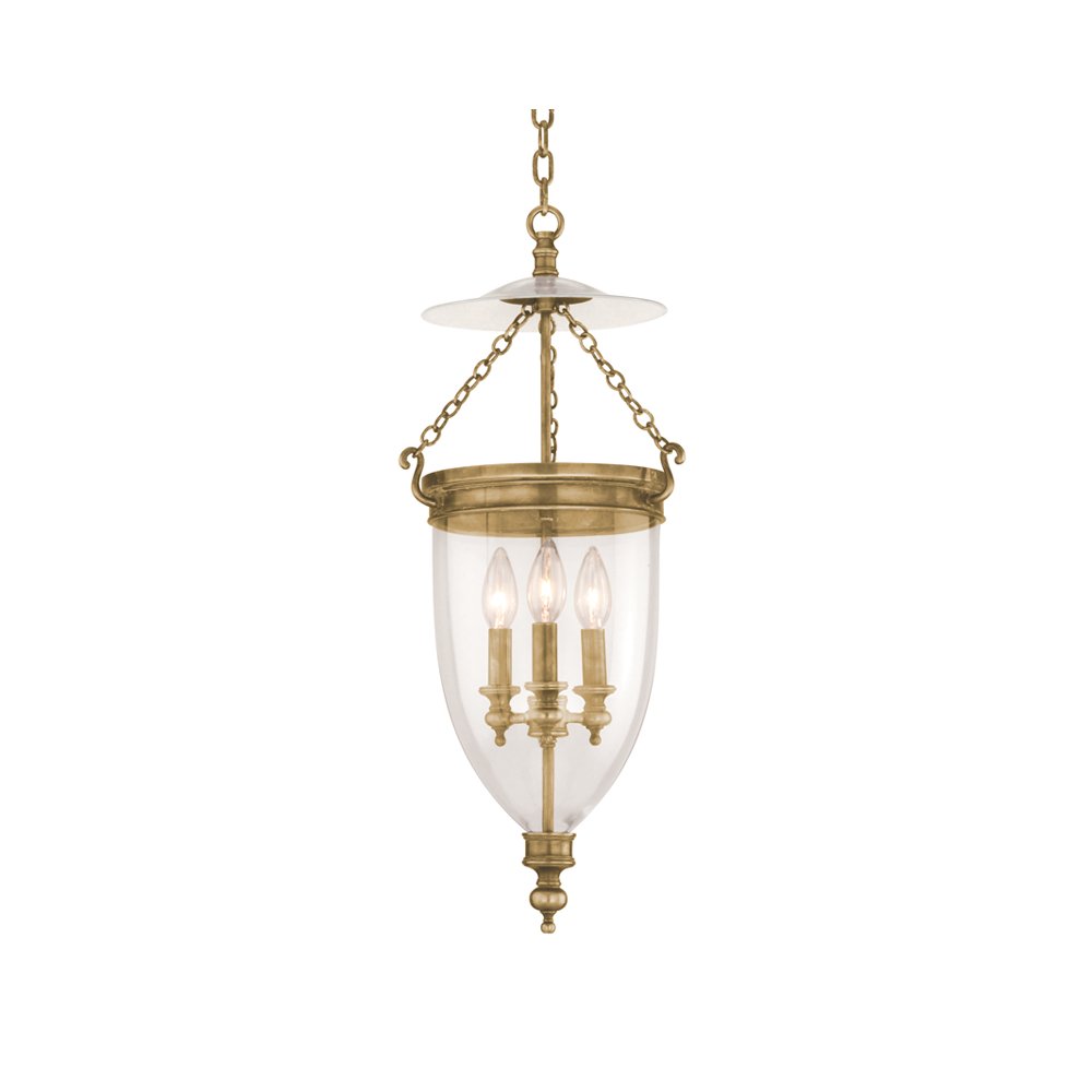 Hanover Pendant, Aged Brass. Picture 1