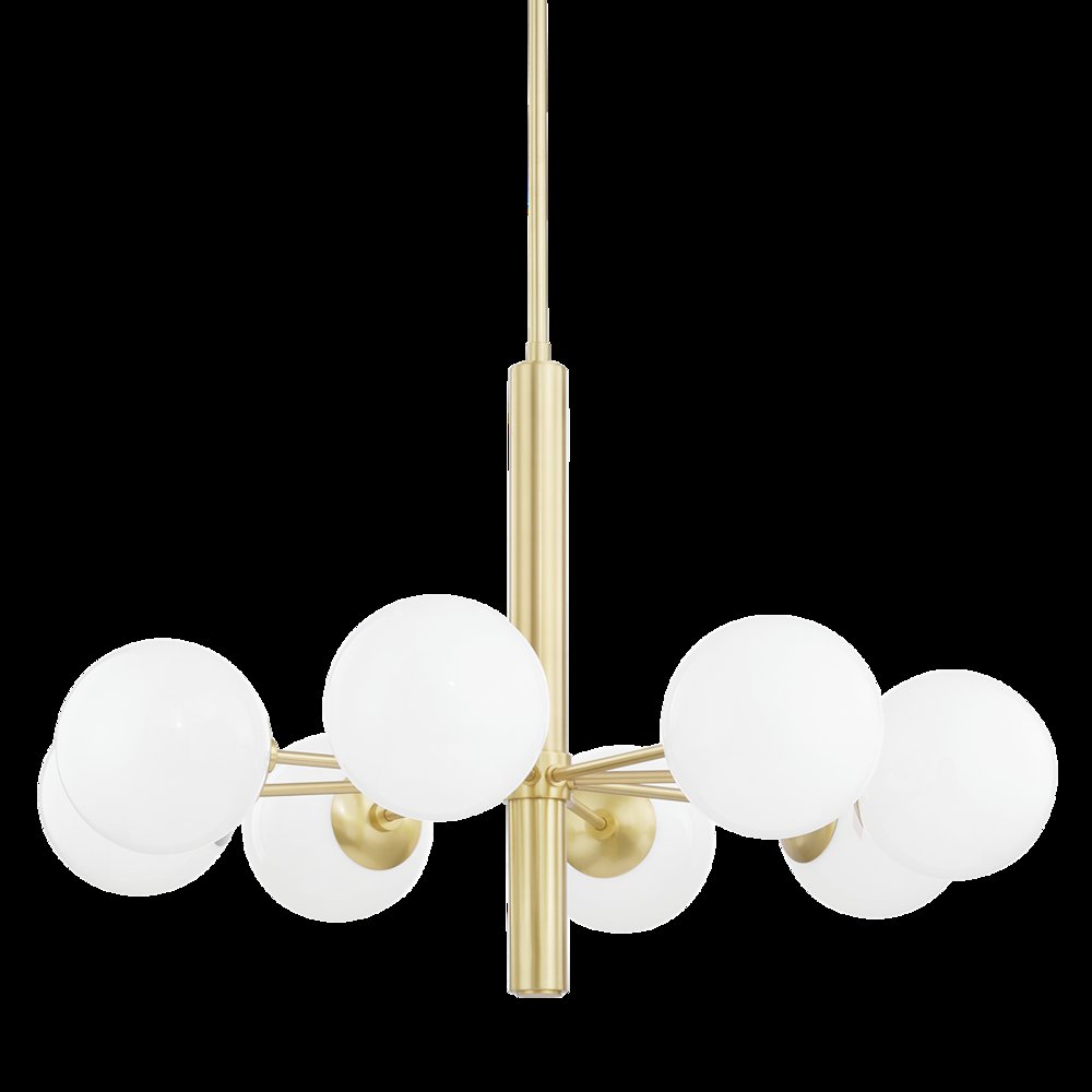 Stella Chandelier, Aged Brass. Picture 1