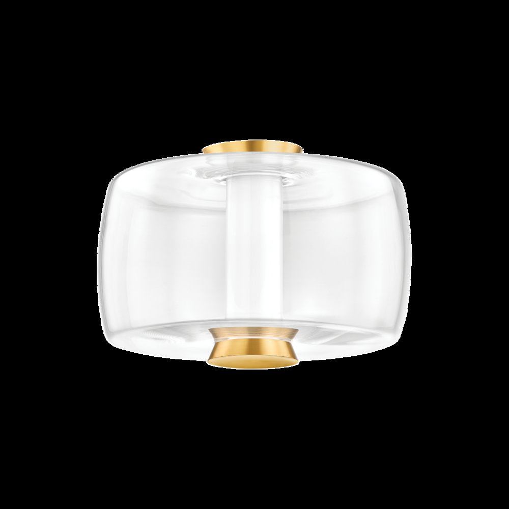 Beau Flush Mount, Aged Brass. Picture 1