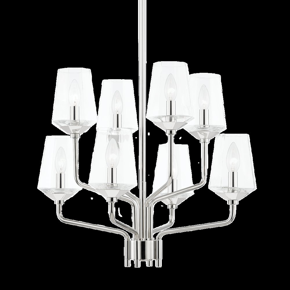 Kayla Chandelier, Polished Nickel. Picture 1