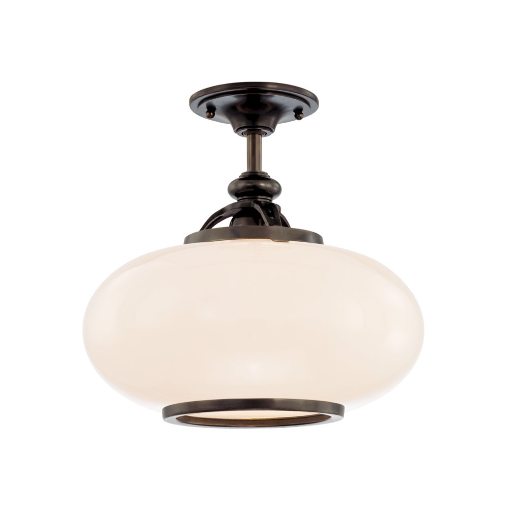 Canton Semi Flush, Old Bronze. Picture 1