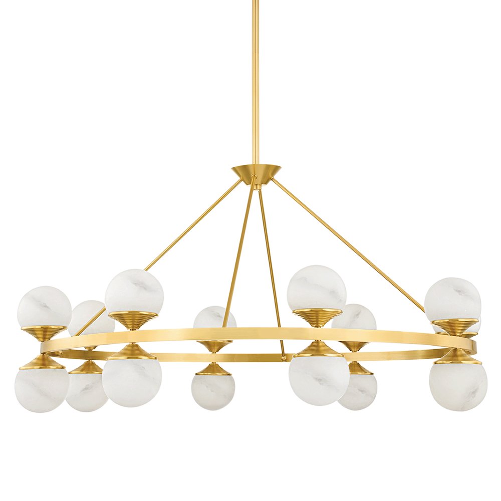 Grafton Chandelier, Aged Brass. Picture 1