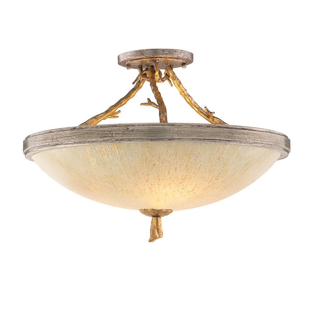 Parc Royale Semi Flush, Vintage Gold Leaf. Picture 1