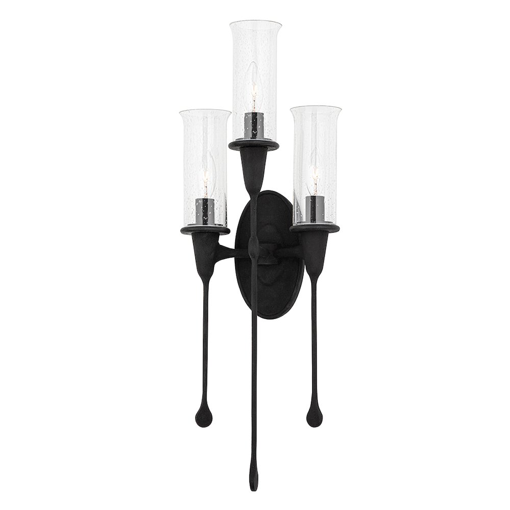 Chisel Wall Sconce, Black Iron. Picture 1