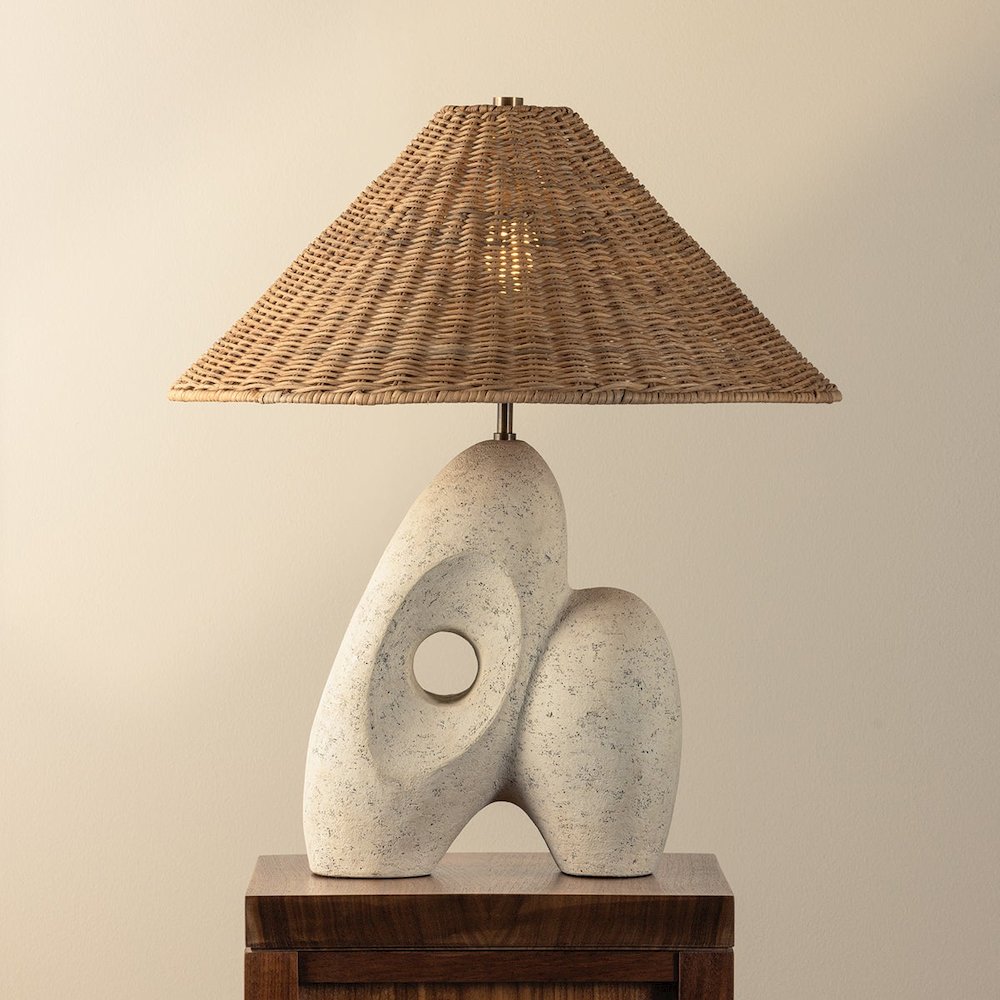 Nairn Table Lamp, Vintage Gold Leaf. Picture 1
