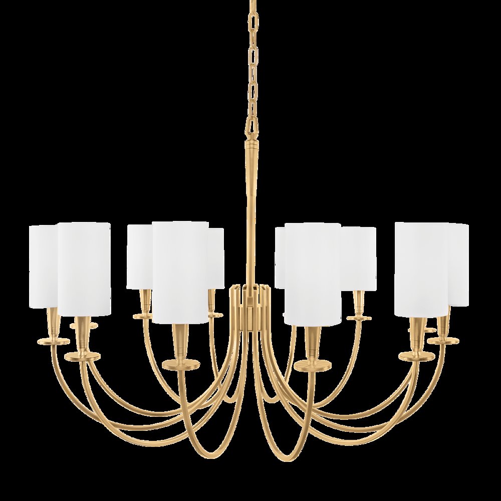 Mason Chandelier, Aged Brass. Picture 1