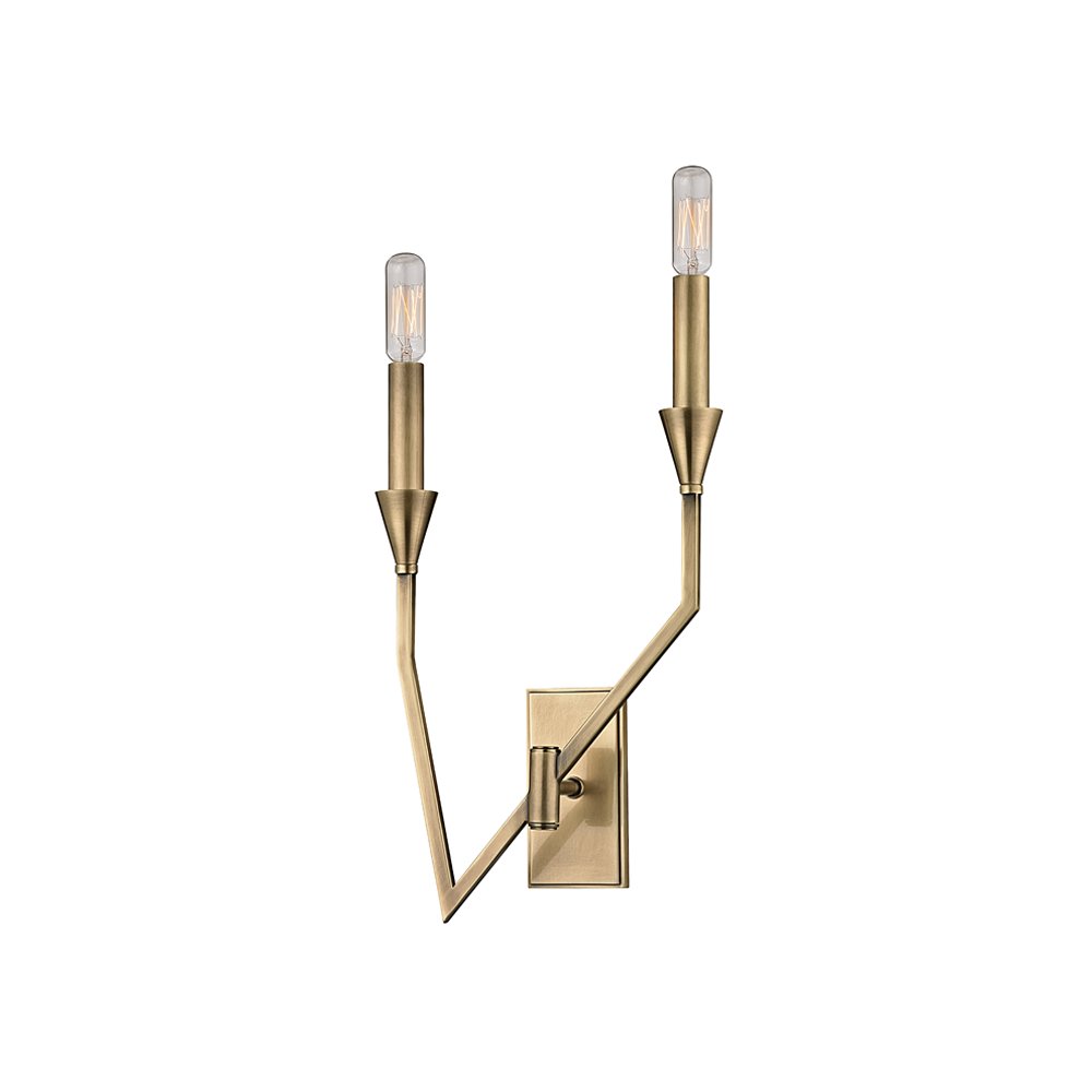Archie Wall Sconce, Aged Brass. Picture 1