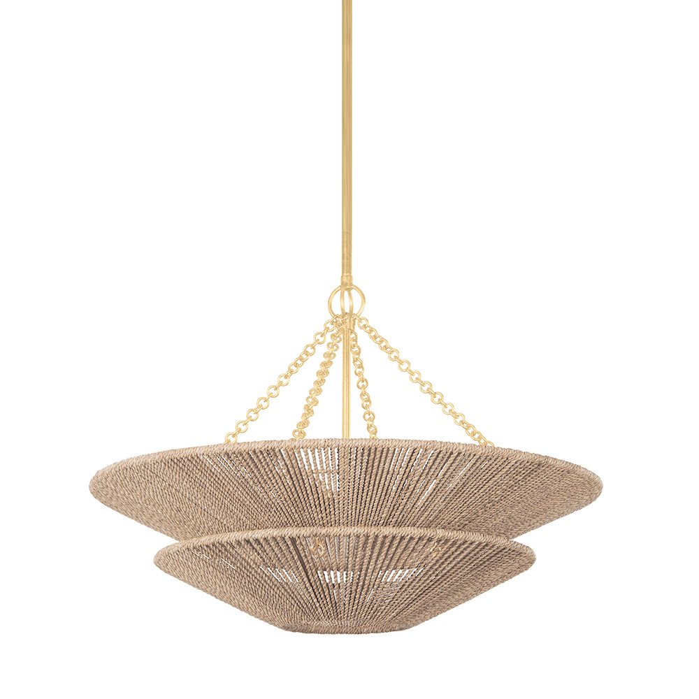 Tropea Pendant, Gold Leaf. Picture 1