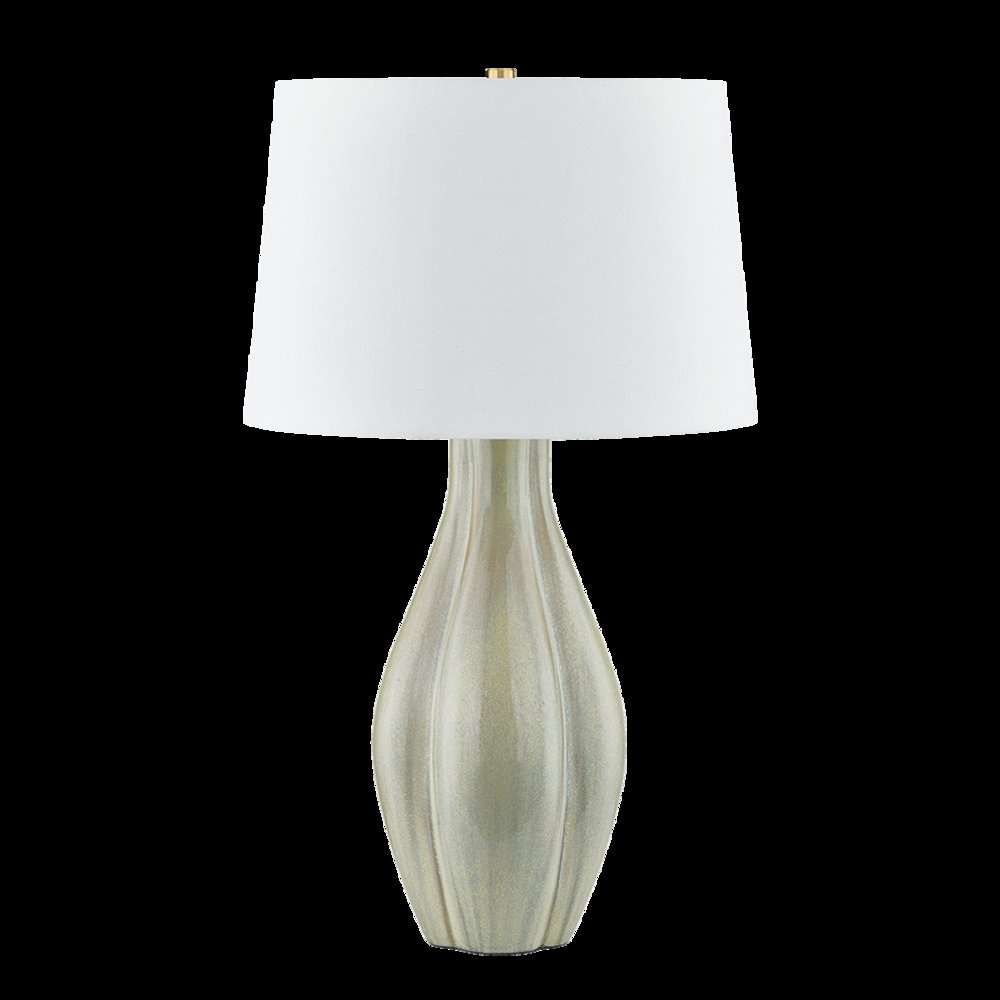 Galloway Table Lamp, Aged Brass. Picture 1