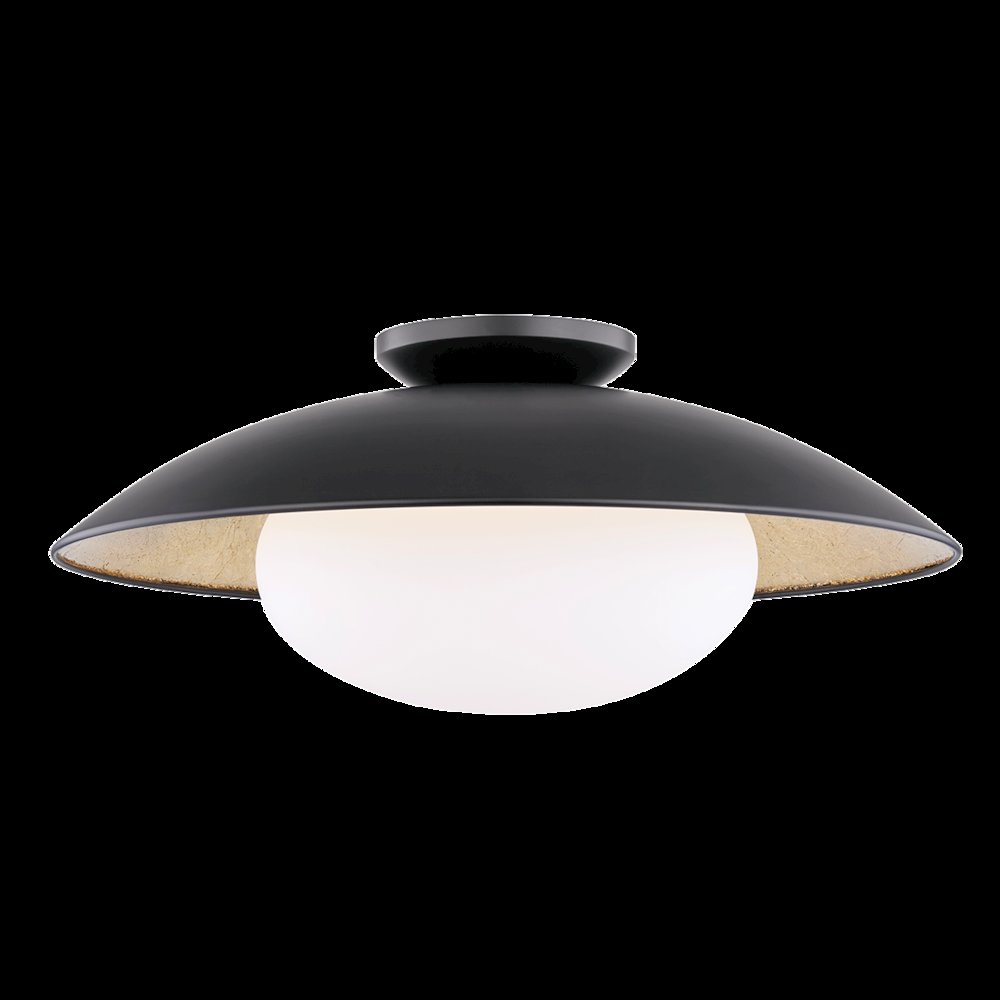 Cadence Semi Flush, Black. Picture 1